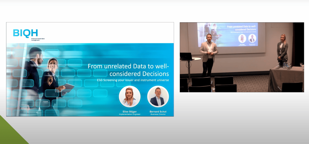 From unrelated Data to well-considered Decisions: ESG Screening your instrument universe