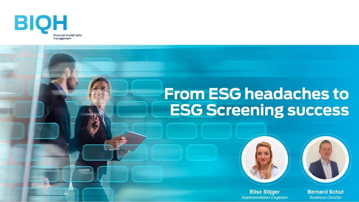 Webinar- ESG headaches to ESG Screening Succes